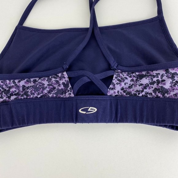Champion Purple Printed Athletic Sports Bra Gym M - Picture 7 of 7